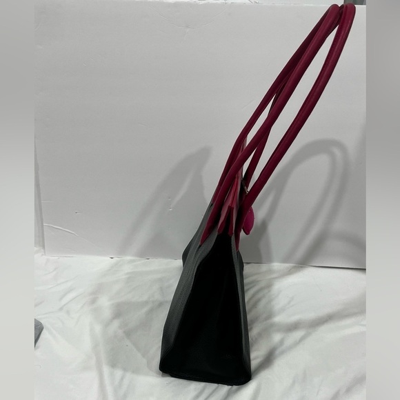 NWOT Cleo & Patek black and pink genuine leather tote hobo bag made in Italy - Picture 5 of 16